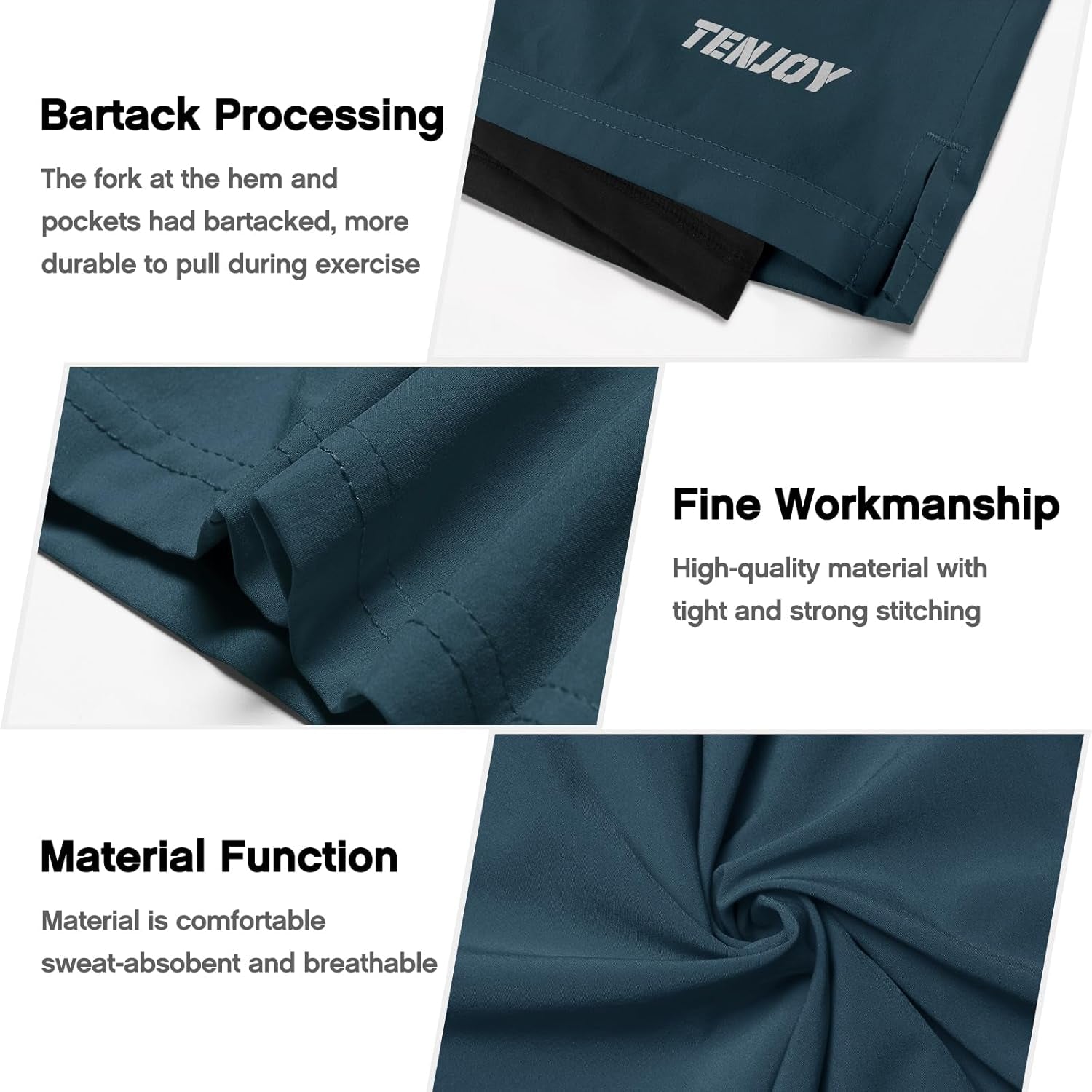 Men'S 2 in 1 Running Shorts 5 in or 7 in Quick Dry Gym Athletic Workout Shorts for Men with Phone Pockets